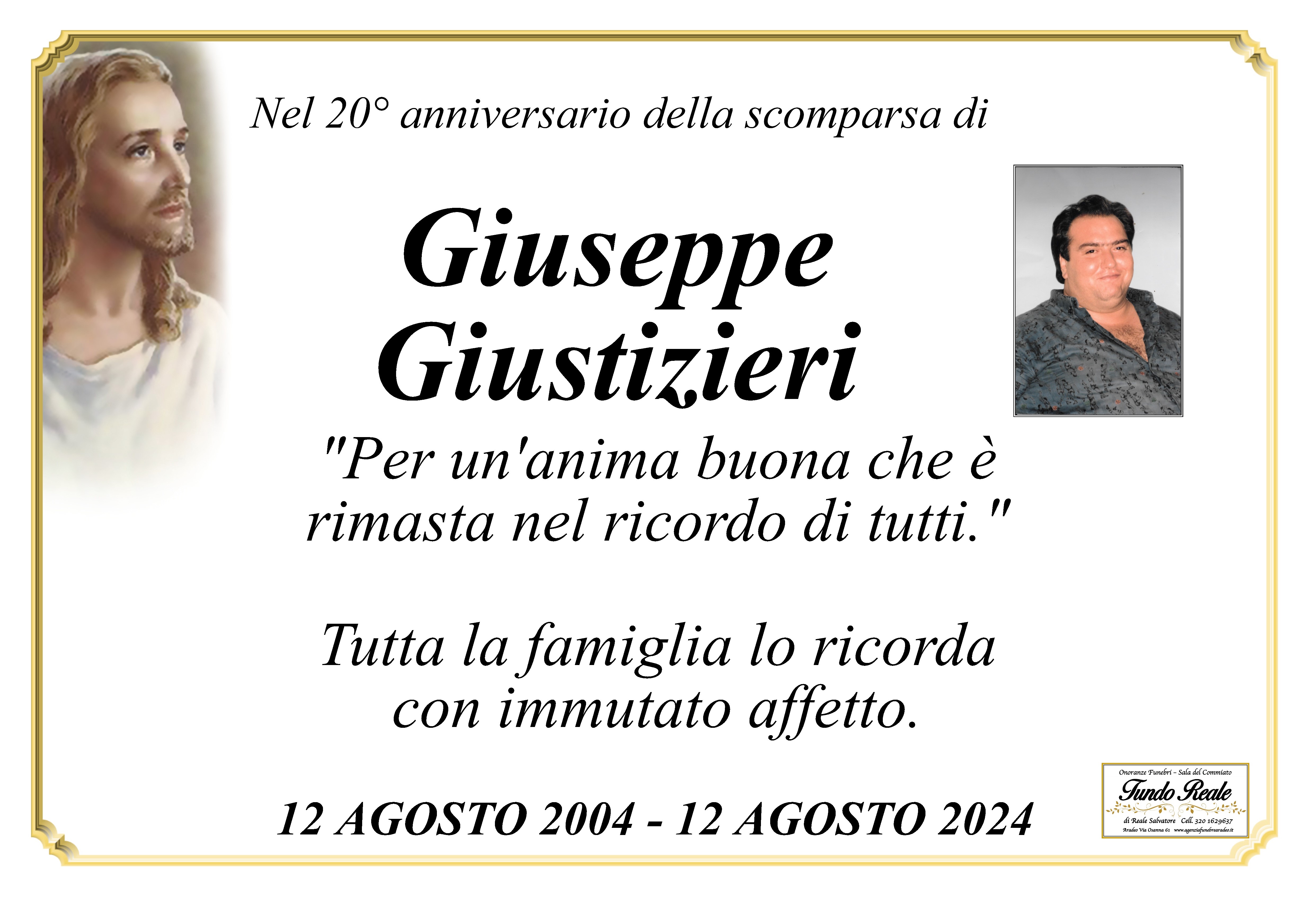 20° anniversario Giustizieri Giuseppe